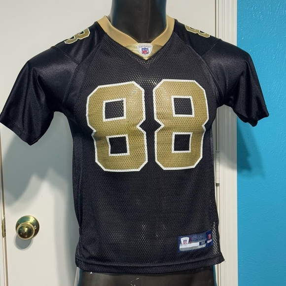 NFL Other - Reebok x NFL Black and Gold Football Jersey LA Saints Shockey Kids Medium 10-12